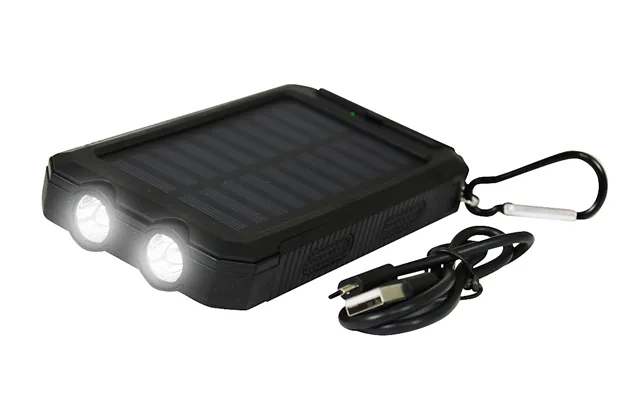 Outdoor Powerbank 10.000mah Solcellepanel - 2 Usb Porte