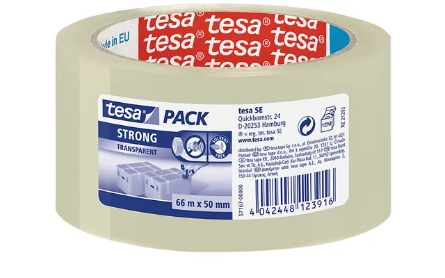 Tesa Strong Pakketape 66 M X 50 Mm - Transparent