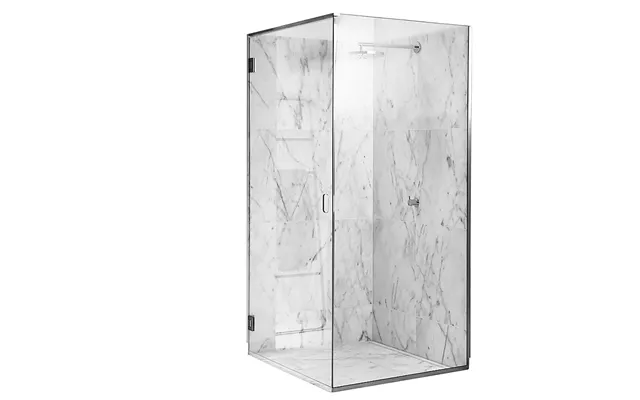 Unidrain Brusedør 900mm Glassline Hærdet
