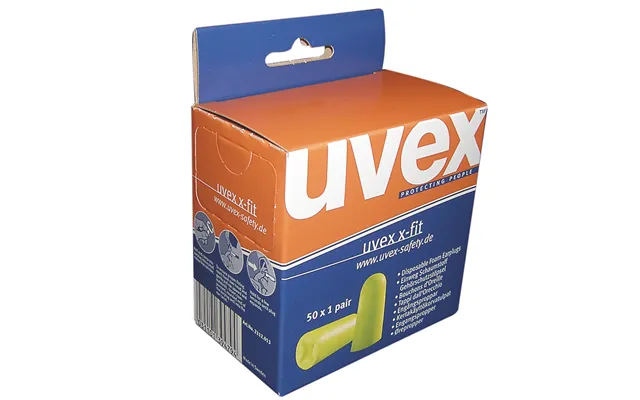 Uvex X-fit Ørepropper Uden Snor. 1 Pakke Med 50 Stk.