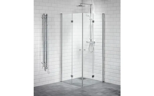 Vetro Foldedør 79x200 Justerbar Aluprofil - 6mm Hærdet Klart Glas