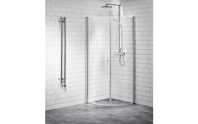 Vetro Svingdør 99x200 Justerbar Aluprofil - 6mm Hærdet Klart Glas