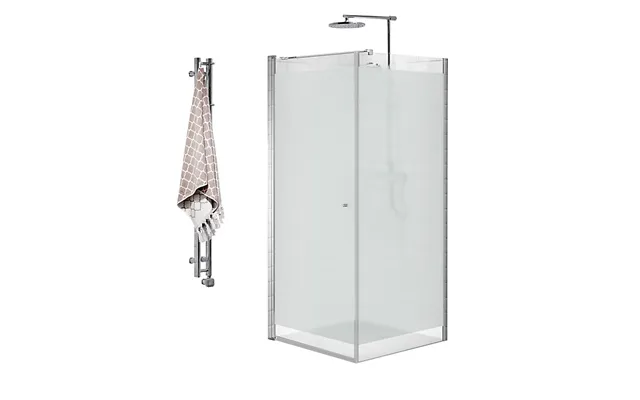 Vetro Svingdør 99x200 Justerbar Aluprofil - 6mm Hærdet Silkemat Glas