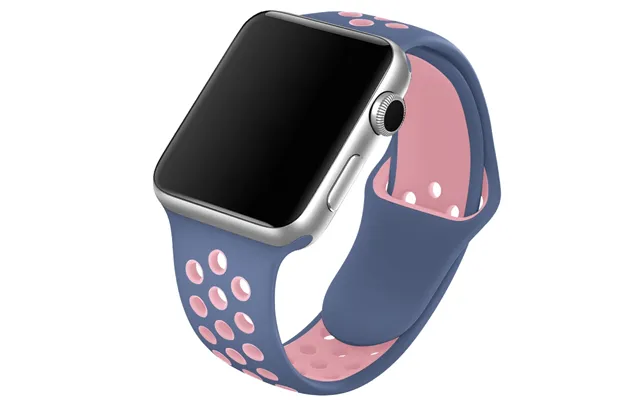 Apple Watch Rem 38mm 40mm Blå Pink Silikone