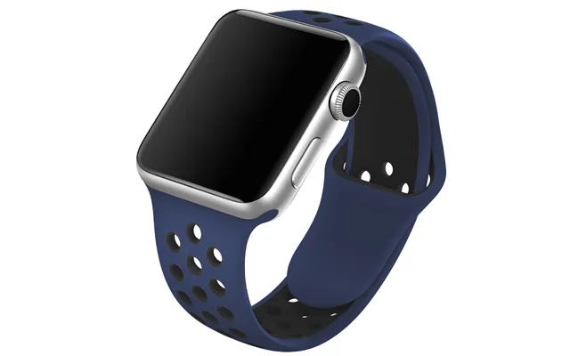 Apple Watch Rem 42mm 44mm Mørkeblå Sort Silikone