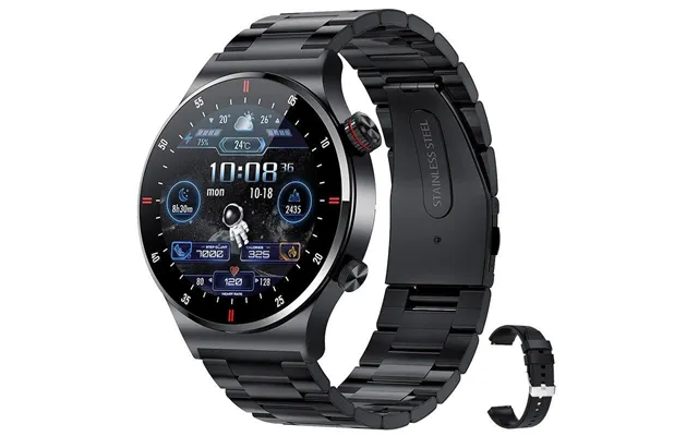 Smart Watch Black Steel Ip67