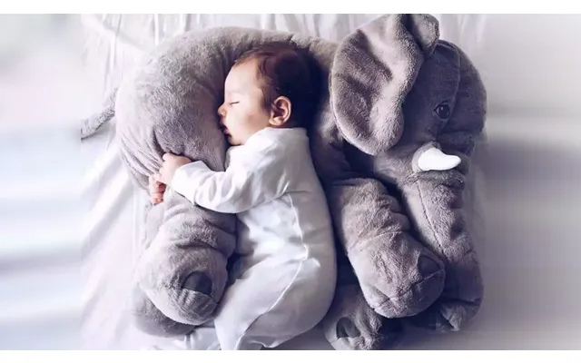 Elefant Krammebamse 60 Cm Blød Bamse Til Tryg Søvn For Baby Og Barn