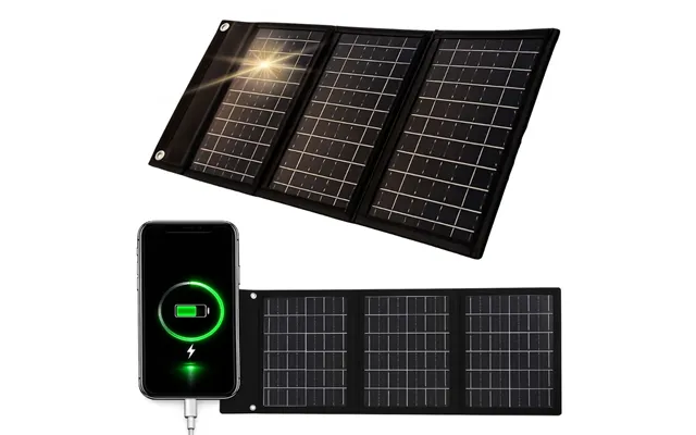 Foldbart 20w Solcellepanel Med Usb