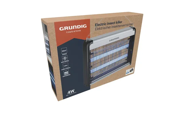 Grundig Elektrisk Insektlampe Med Uv-lys Og Kæde Dækker 20 M