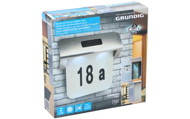 Grundig Solcelledrevet Husnummerskilt Tydelig Og Miljøvenlig Belysning For Dit Hjem