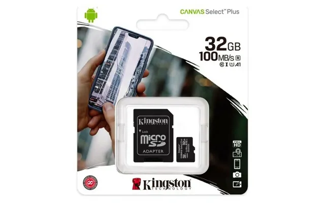 Kingston 32gb Micro Sd Memory Kort Med Adaptor 100 Mb S