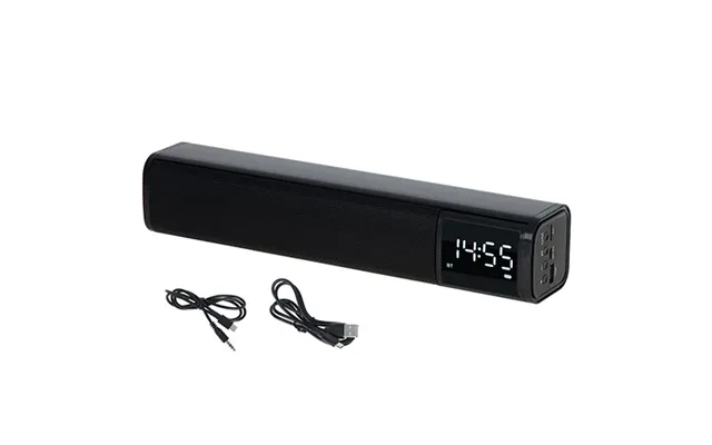 Multifunktionel Bluetooth Soundbar Med Ur Og Alarm