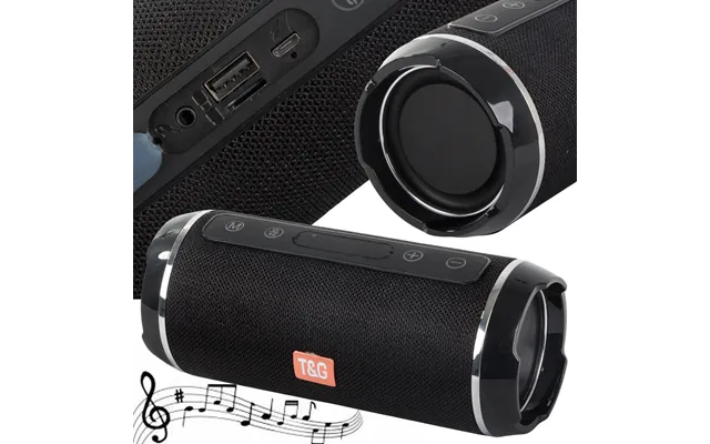 Trådløs Bluetooth Boombox Højttaler Med Usb - Aux & Microsd Sort
