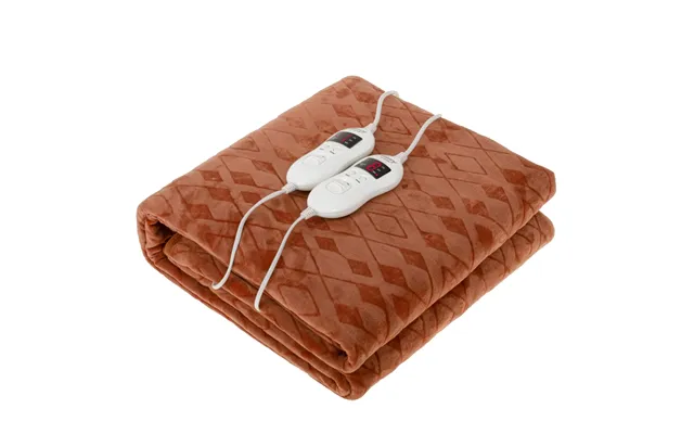 Varmetæppe 160 X 150 Cm Dobbelt - Med Timer Superblødt Fleece & 8 Varmeindstillinger 2 X 60w