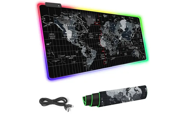 Xxxl Gaming Musemåtte Med Led Lys 90x40 Cm