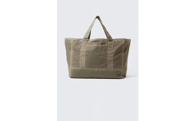 Large Waxed Cotton Canvas Tote Bag