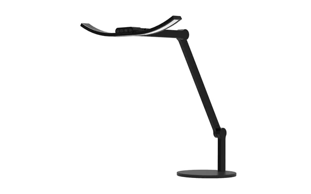 Kurvet Skrivebordslampe - Med Svingarm Og Base