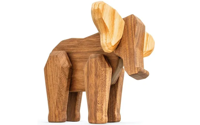 Fablewood Mor Elefant Figur I Træ Med 6 Magnetiske Dele