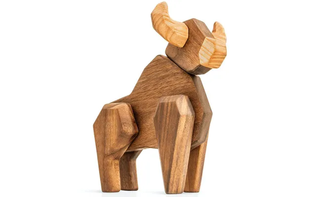 Fablewood Stor Tyr Figur I Træ Med 6 Magnetiske Dele