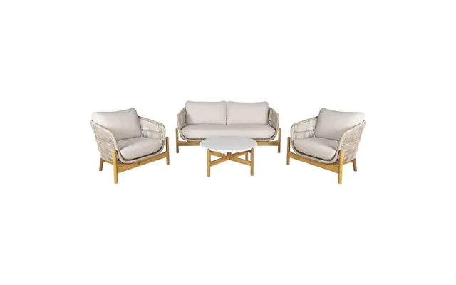 House Nordic Terracina Loungesæt I Acacietræ Med Bord - Sofa Og Stole