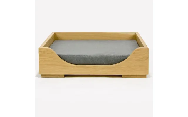 Hundeseng I Egetræ Med Blød Madras 60x50x17 Cm