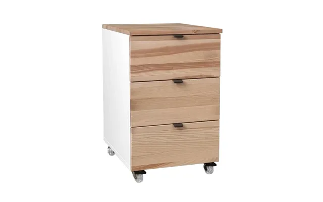 Kassette Med Hjul I Asketræ Og Mdf 50x41x63 Cm Varianter - Lysegrå