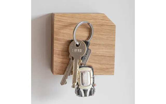 Magnetisk Nøgleophæng I Egetræ Til Væg