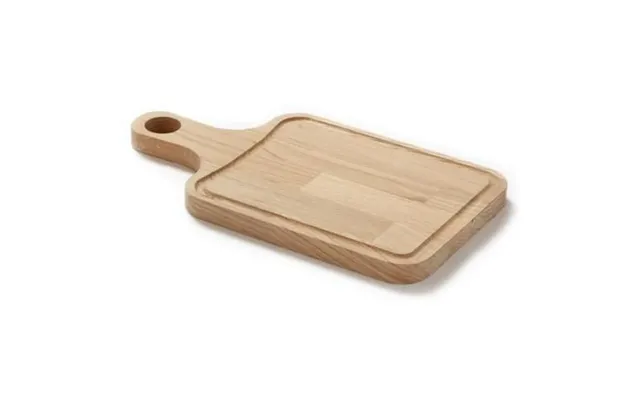 Serveringsfad Med Håndtag & Saftrille - 36 Cm X 20 Cm X 2 Cm Sort Egetræ