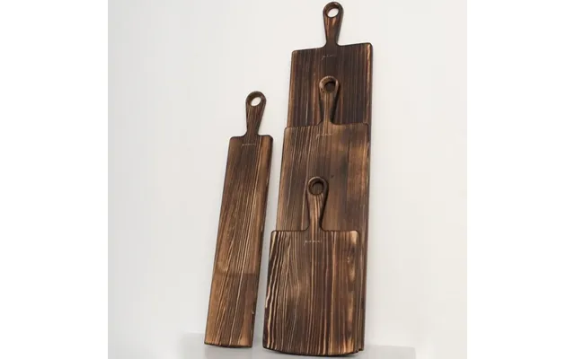 Skærebræt I Brændt Fyrretræ Størrelser - 38x20x2 Cm