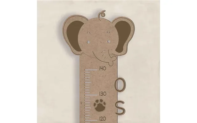 Højdemåler I Træ Med Navn - Mdf Elefant Ja Tak 99kr.