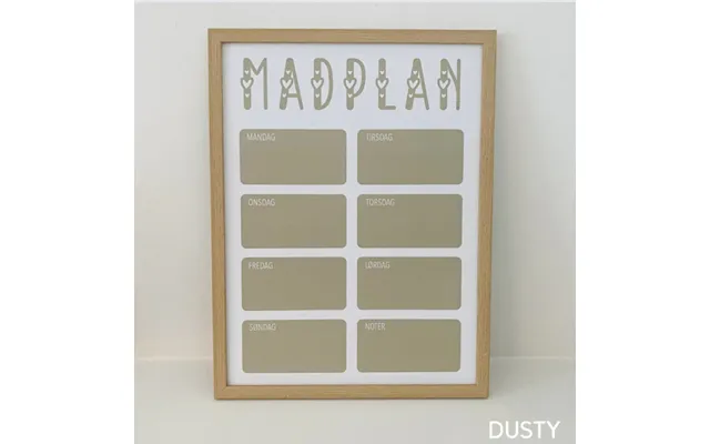 Madplan Med Ugedage - Nej Tak Dusty