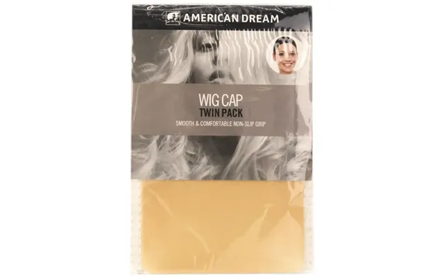 American Dream Beige Wig Cap - 2 Stk
