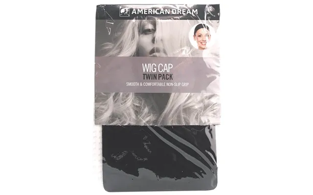 American Dream Black Wig Cap - 2 Stk
