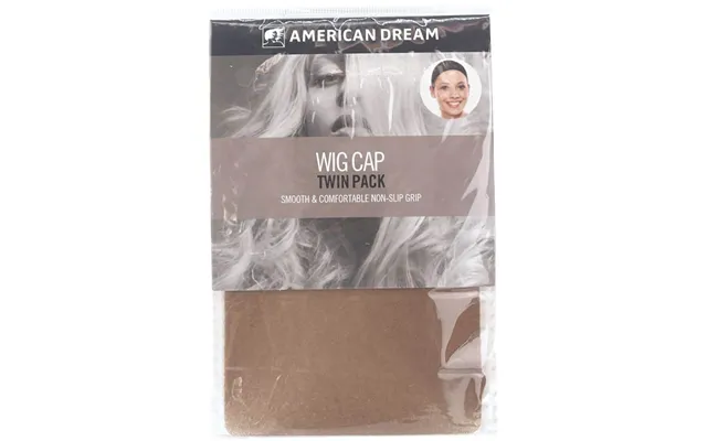 American Dream Brown Wig Cap - 2 Stk