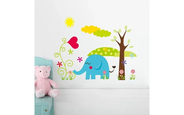 Sød Elefant - Wallsticker