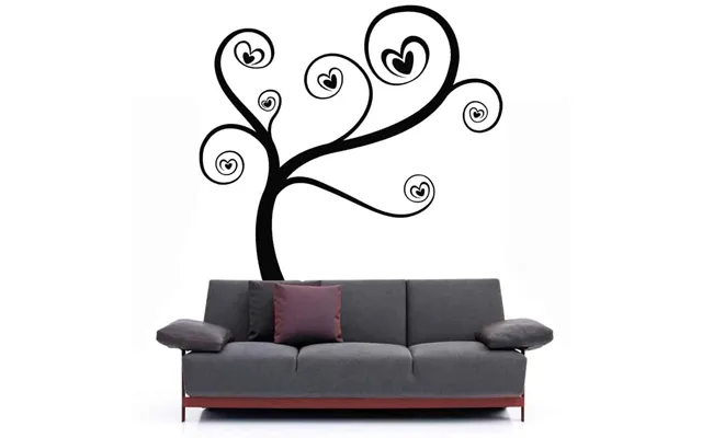 Træ Med Hjerter - Wallsticker