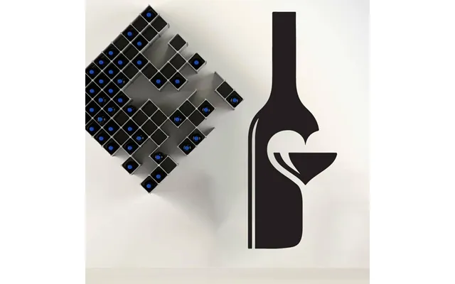 Vinflaske Med Hjerte - Wallsticker