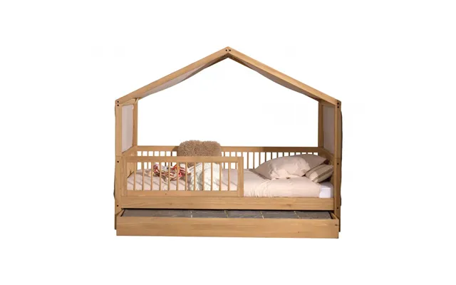 Børneseng Med Hustag I Eg Forrest Oak Sæt 90 × 190 200 Cm product image