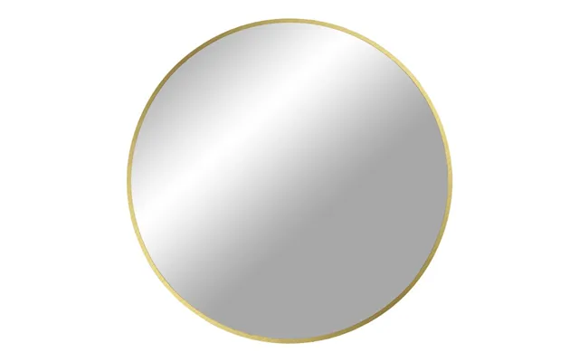 Madrid Spejl - Spejl Med Ramme I Messing Look Ø80 Cm