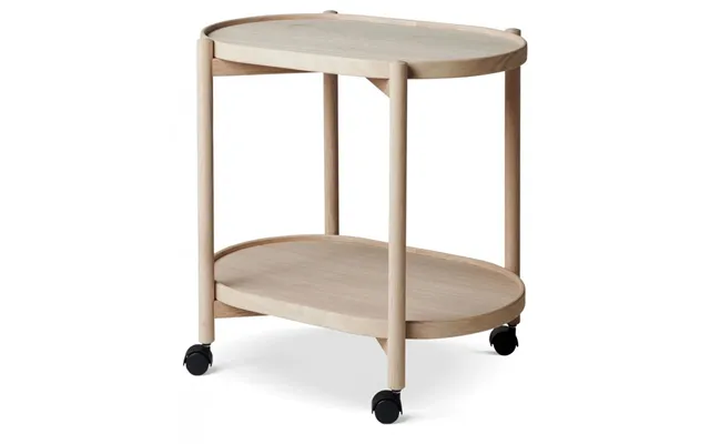 Thomsen Furniture - James Rullebord Ubehandlet Eg 60x40 Cm Med Hjul