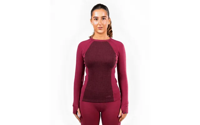Merino230 Tyk Skiundertrøje Til Dame - 100% Australsk Merinould Burgundy