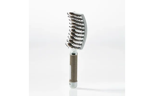 Curved Paddle Brush - Hårbørste Med Vildsvinehår