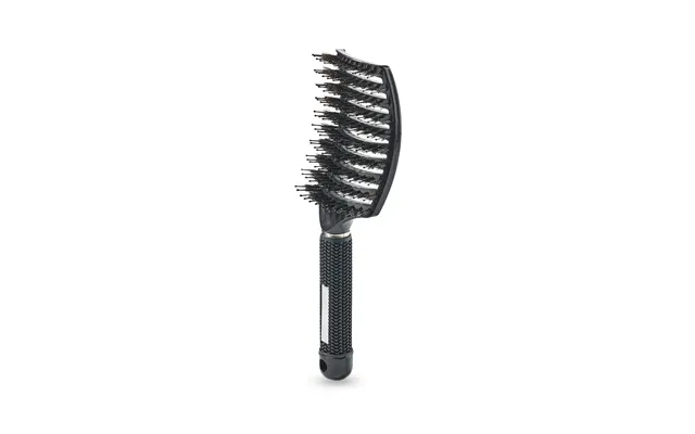 Curved Paddle Brush - Hårbørste Med Vildsvinehår