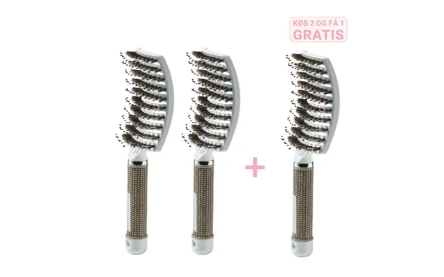 Curved Paddle Brush Køb 2 Stk, Få 1 Stk - 2 Stk Hvid 1 Stk