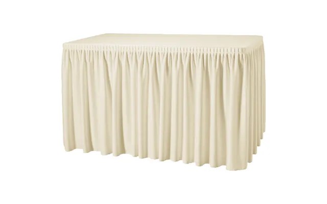 Bordskørt Plissé 4,1m - Creme