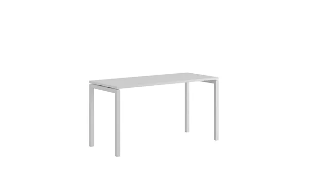 Luna U Bord 140x60cm - Hvid-hvid