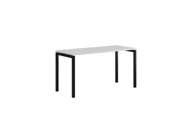 Luna U Bord 140x60cm - Hvid-sort