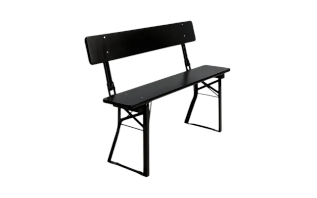 Standard Balkon Bænk Med Ryglæn 25×120 Cm - Sort