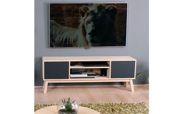 Cannes - Tv-bord I Massiv Eg Hvid Olieret