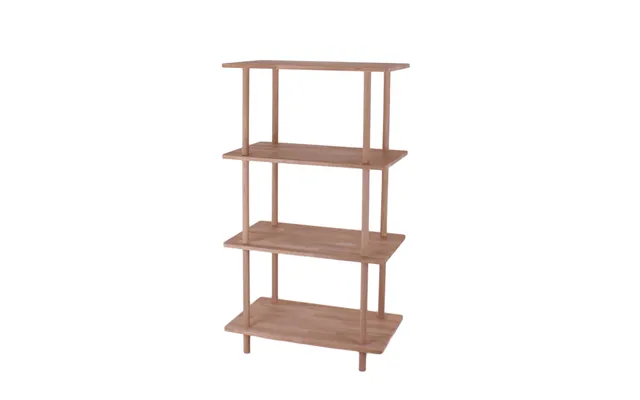 Loop - Reol Med 4 Hylder I Massiv Eg, Bredde 70 Cm Lakeret